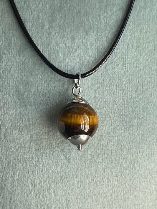 Pendente in Occhio di Tigre - CONCENTRAZIONE - EQUILIBRIO EMOTIVO - SICUREZZA