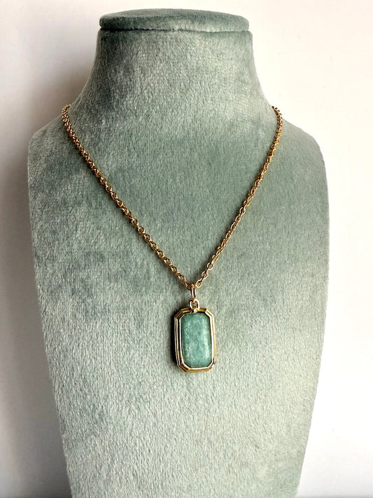 Ciondolo in Amazzonite Collezione Cherché - Pietra della speranza