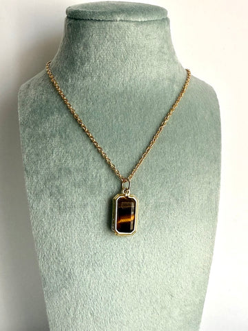 Ciondolo in Occhio di tigre Collezione Cherché - Coraggio- Autostima