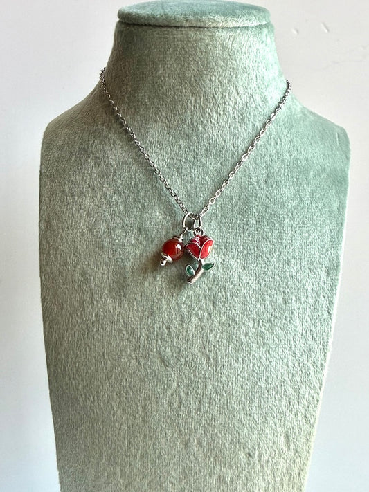 Collana Rose con corniola