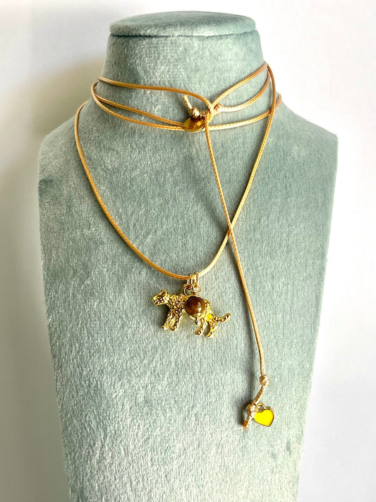 Collana di intenti "Sono fiera di me" con Occhio di tigre