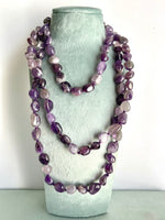 Collana lunga in Ametista - Concentrazione- Allontana Lo Stress- Saggezza