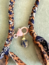 Collana boho "IBIZA" con bandane intrecciate e moschettone (puoi indossarla come bracciale) più colori disponibili