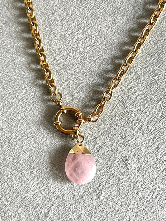 Collana con moschettone tondo