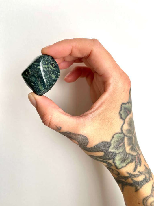 Diaspro Kambaba burattato - ﻿Stimola la creatività e la perspicacia - Autostima -