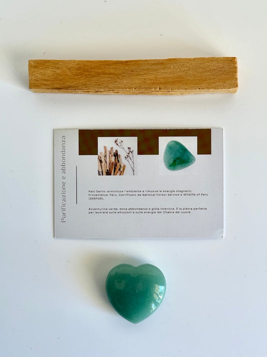 Kit purificazione e abbondanza con Palo santo ed Avventurina