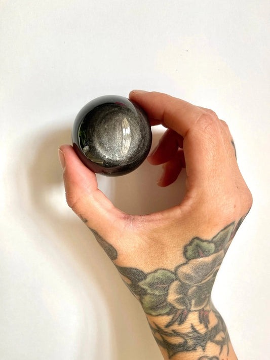 Sfera in Ossidiana dorata - Energia fisica - Protezione