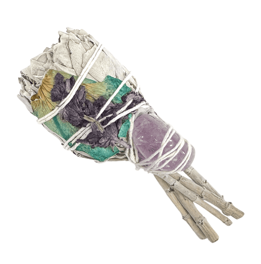 Smudge Salvia Bianca Lavanda e Ametista