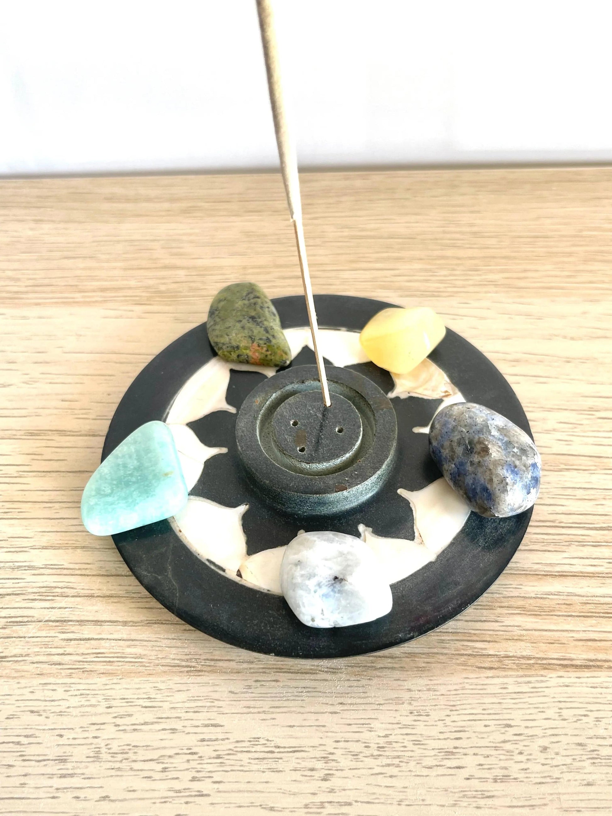 Porta incenso o cristalli in pietra ollare - Green Candle & CO