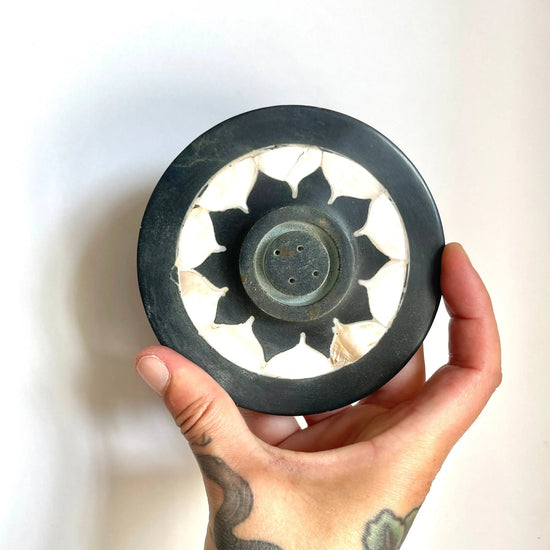 Porta incenso o cristalli in pietra ollare - Green Candle & CO
