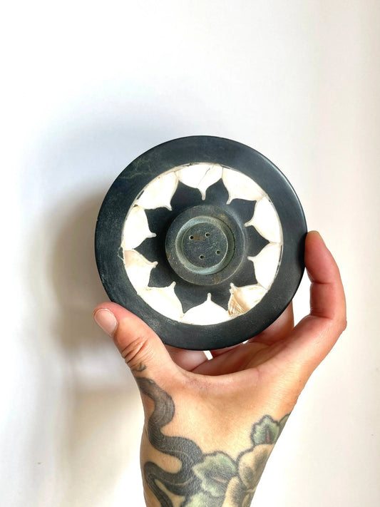 Porta incenso o cristalli in pietra ollare - Green Candle & CO