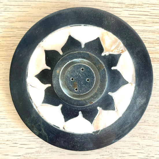 Porta incenso o cristalli in pietra ollare - Green Candle & CO