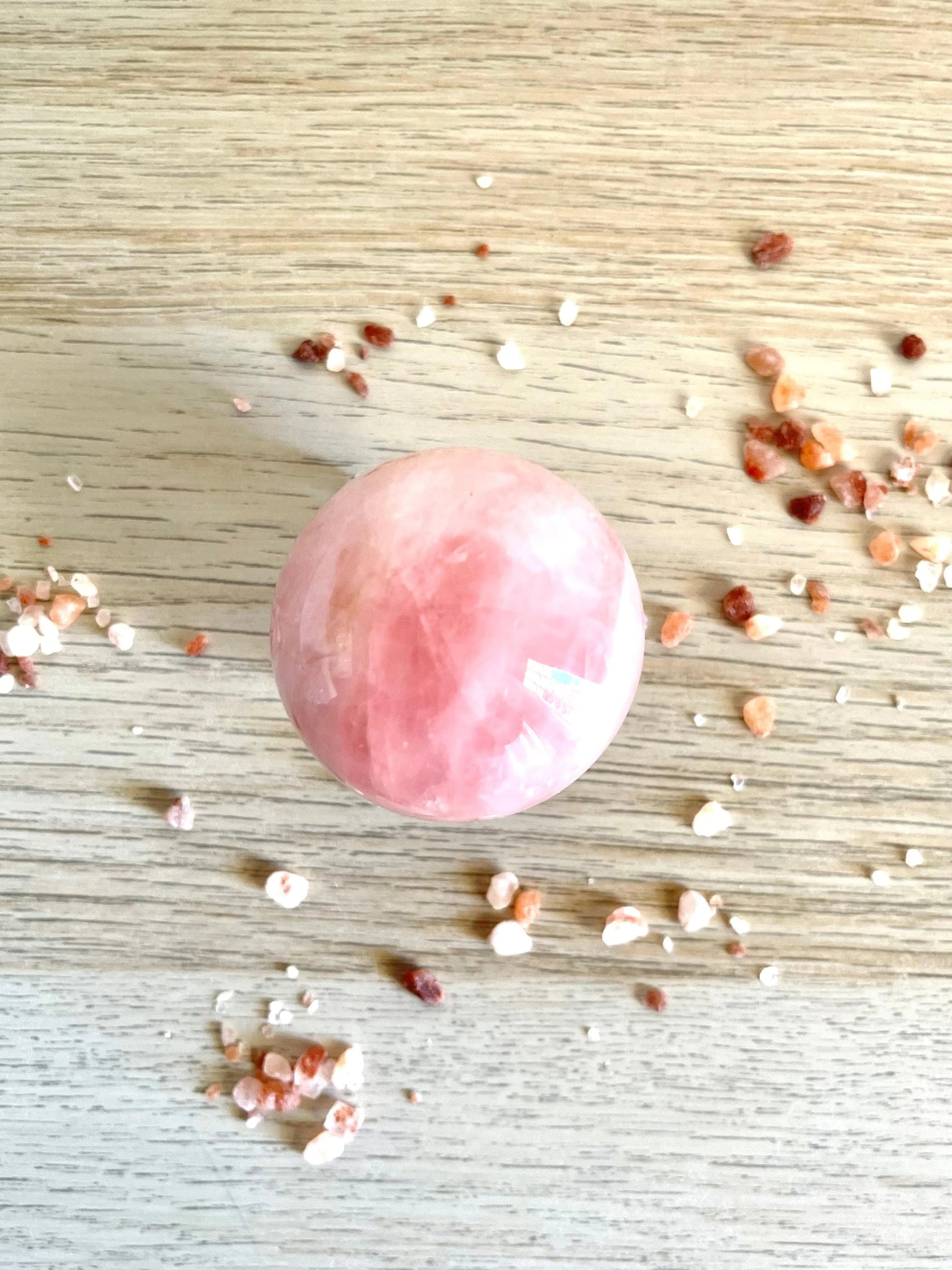 Sfera in Quarzo Rosa - Gioia e Luce interiore- - Green Candle & CO